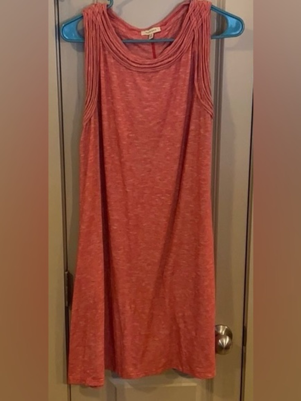 Max Studio Heathered Red Sleeveless Dress